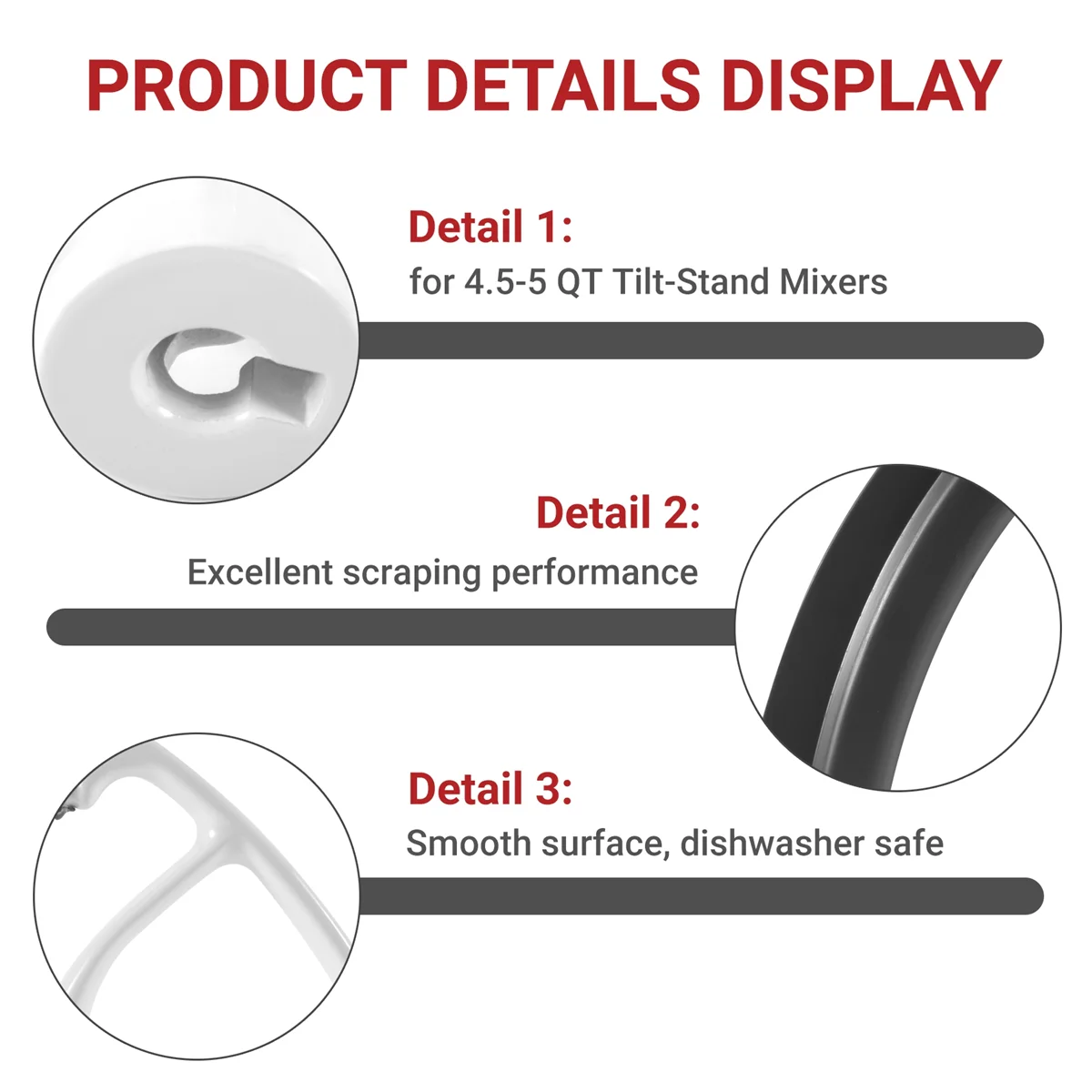 Flex Edge Beater for KitchenAid Mixer 4.5-5 QT Tilt-Head Stand Mixer Attachments, Mixer Paddle Accessories