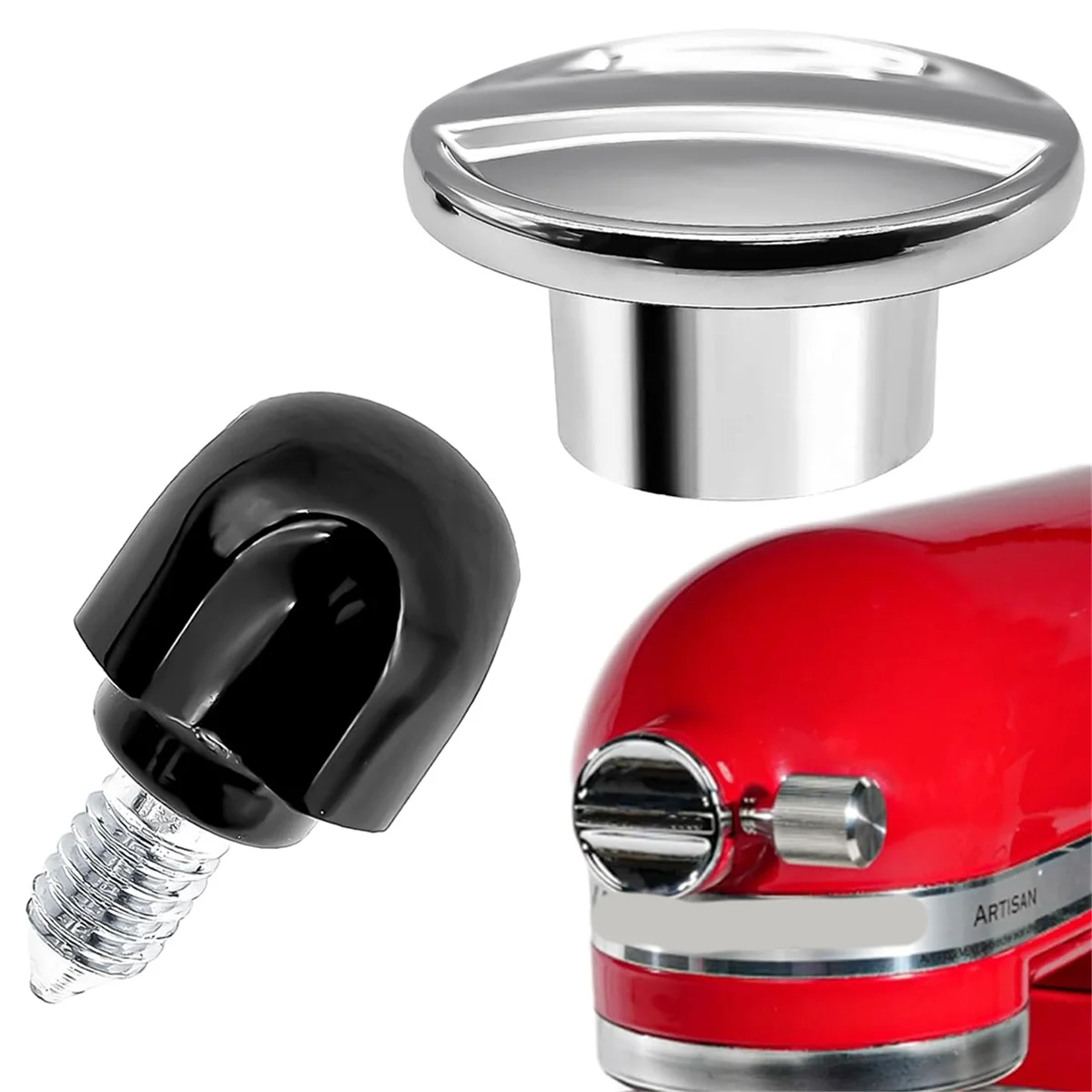 BABQ Hub Attachment Cap & Fixing Attachment Screw Compatible for KitchenAid 4.5&5 Quart Tilt-Head Stand Mixers