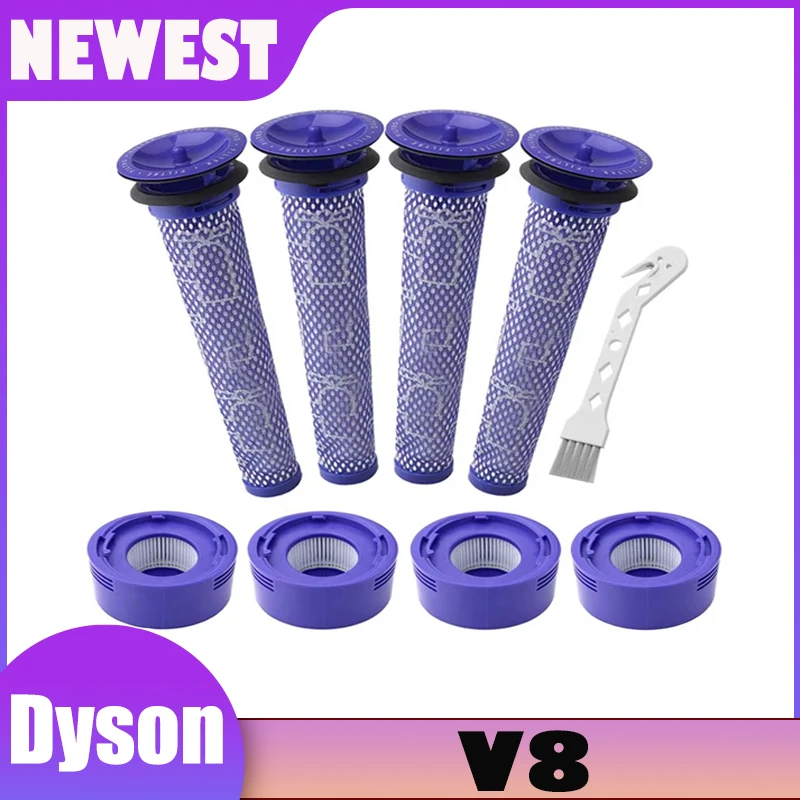 Подходит для замены фильтра V8 для Dyson V8 Animal V8 Absolute V8 Motorhead SV10 V7 Animal Fluffy Cordless Stick пылесос,