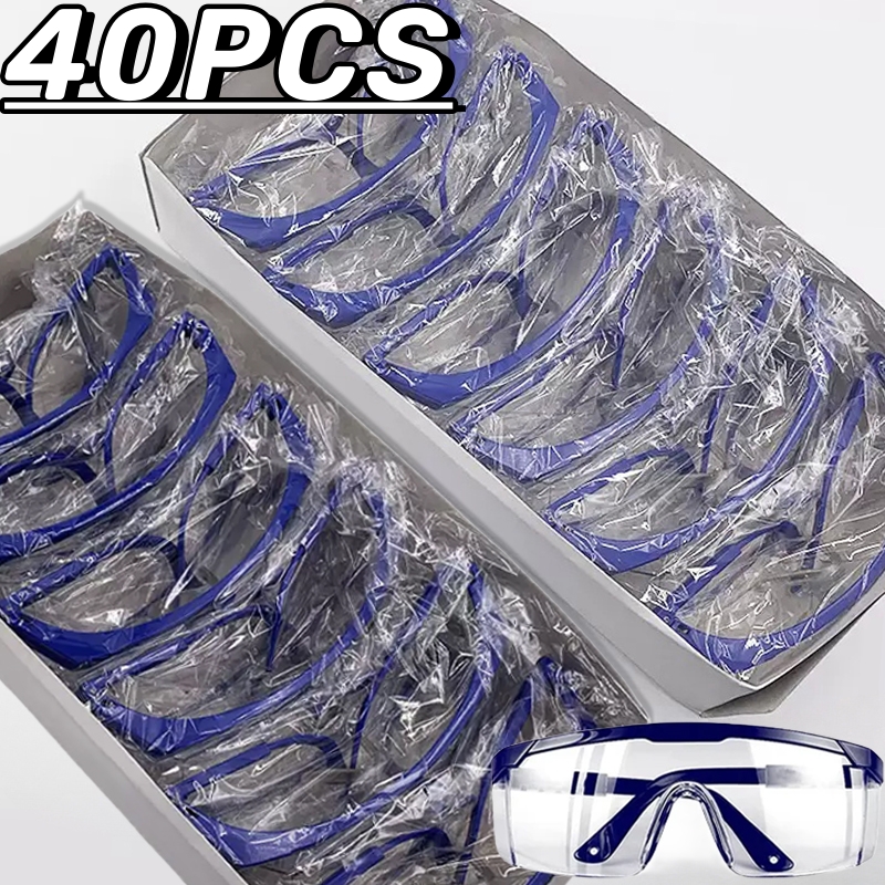 40 Stück Anti-Splash Eye Arbeitsschutzbrille, winddicht, staubdicht, Schutzbrille, Schutzbrille für die Arbeit von Staub