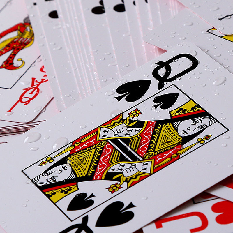ใหม่ร้อน 1 ชุดบาคาร่า Texas Hold'em การ์ดเล่นพลาสติกกันน้ํา Smooth โป๊กเกอร์การ์ดกระดานสะพานเกม 63*88 มม.Qenueson