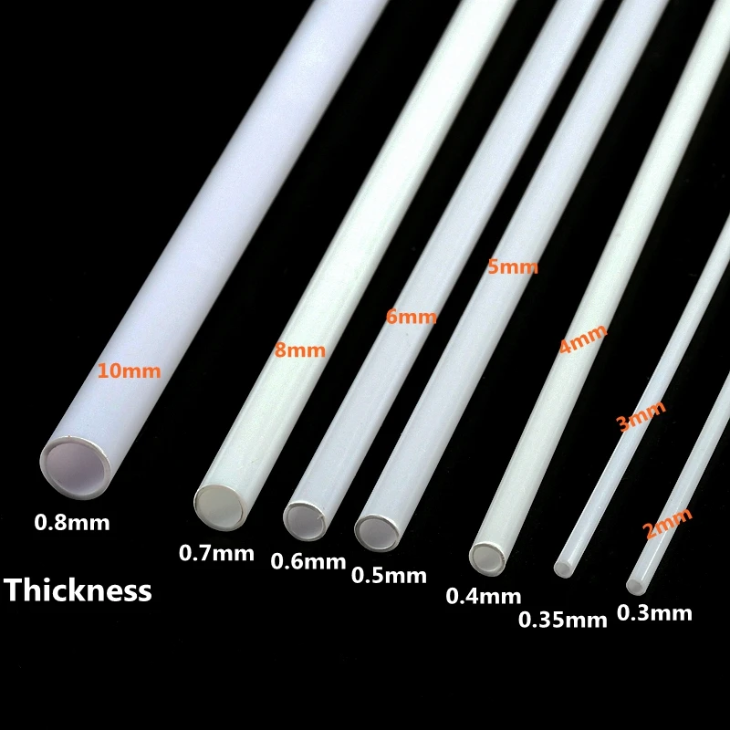 ABS Tròn Nhựa Rỗng Ống Đường Kính 2Mm/3Mm/4Mm/5Mm/6mm/8Mm/10Mm/12Mm DIY Thủ Công Cát Bàn Chất Liệu Xây Dựng Mô Hình
