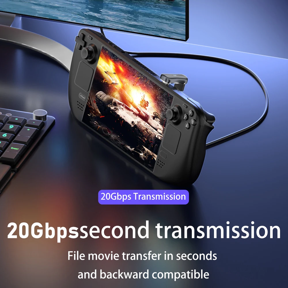 180 stopniowy Adapter USB C USB-C Adapter do szybkiego ładowania 20Gbps PD 140W Adapter do urządzeń parowych