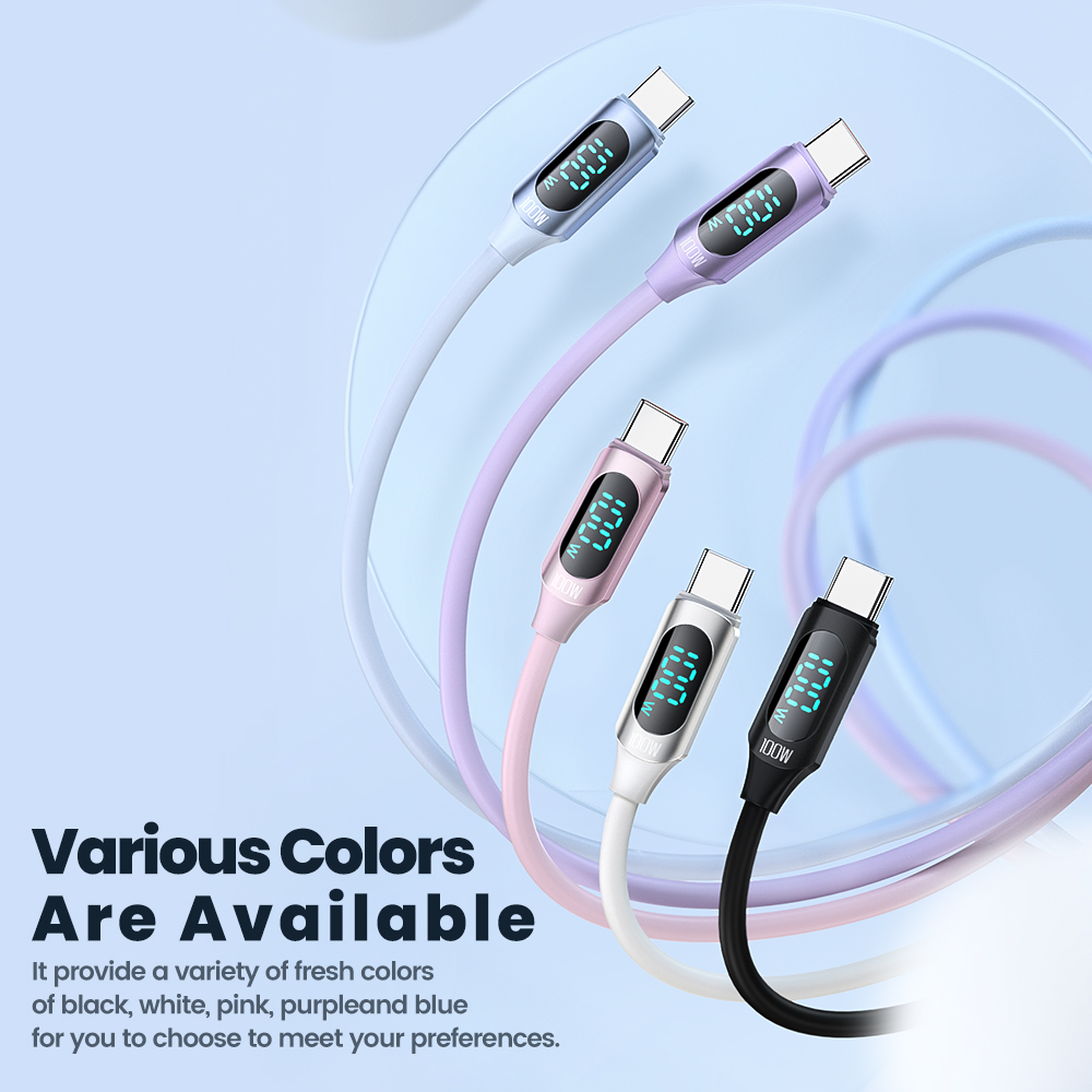Toocki 100W tipo C a tipo C Cable PD cargador de carga rápida USB C a USB C Cable de pantalla para Xiaomi POCO f3 Realme Macbook iPad