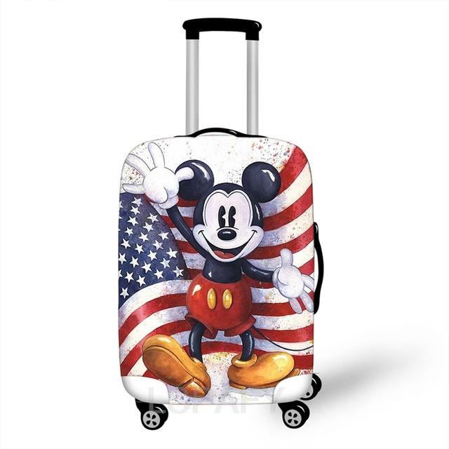 Funda protectora para equipaje de viaje de Mickey Minnie de Disney, adecuada para maleta con ruedas para mujer de 18-32 pulgadas, funda elástica para maletero, cubiertas antipolvo