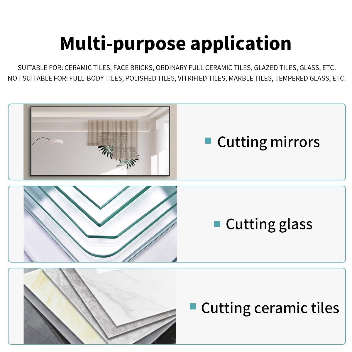 1PC Multiple Colors Professional Glass Tile Cutter Portable Glass Cutter Diamond Tipped Window Craft Glass Knife Hand Tool