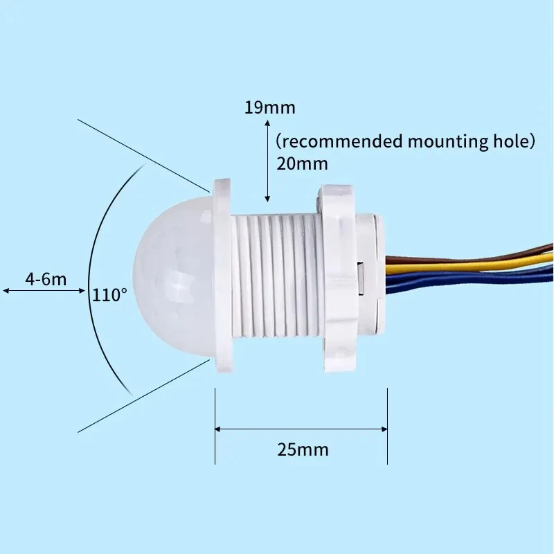 AC110-240V Automatische Sensor Lichtschakelaar LED PIR Infrarood Bewegingssensor Detectie Mini LED Gevoelig Nachtlampje Binnen Buiten