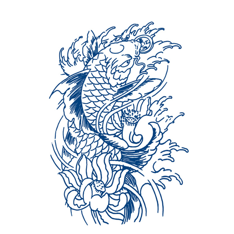 Herbal Tattoo Sticker Semi Permanent 7-15 Day Waterproof Juice Temporary Tattoos Sticker Size:180 * 110mm