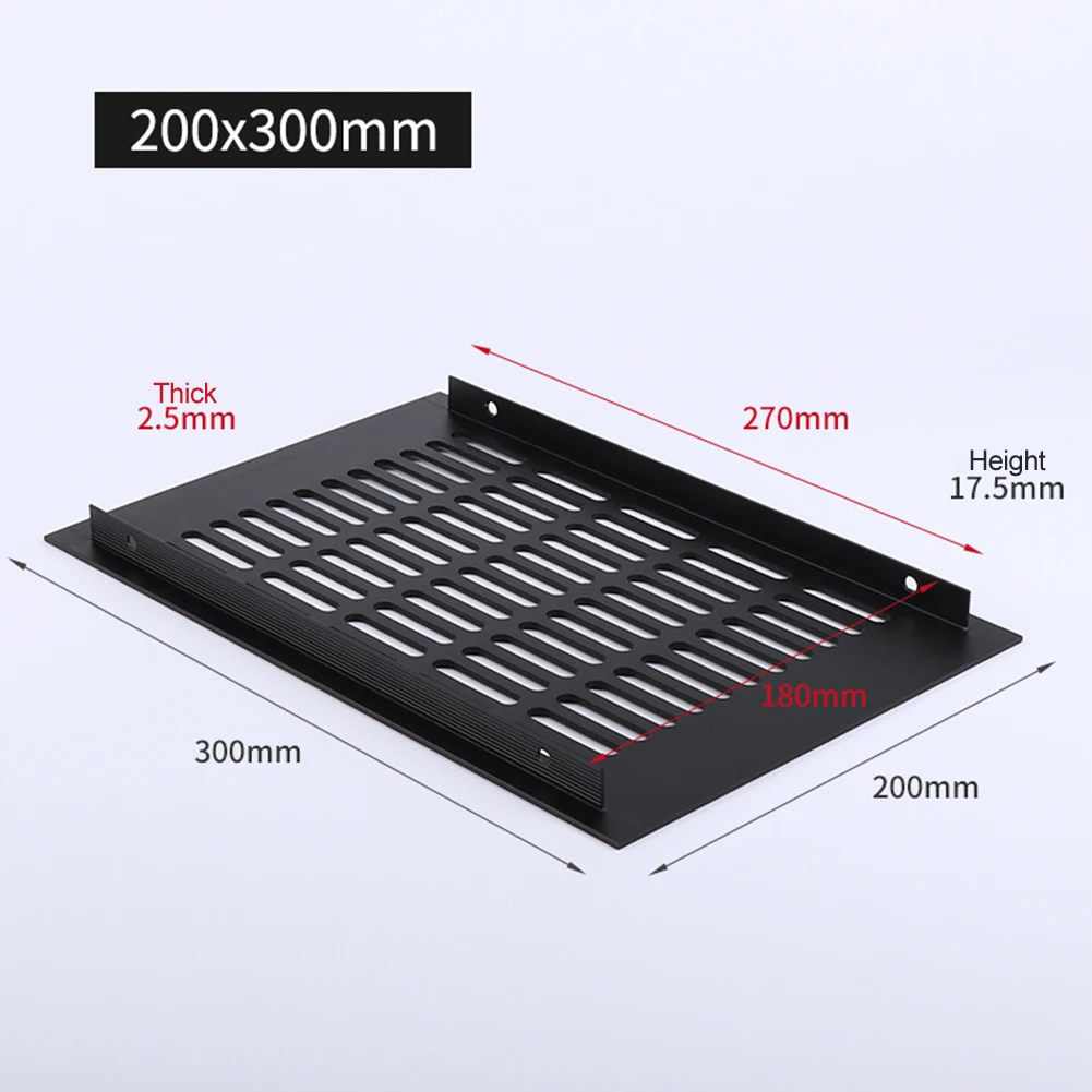 200mm retangular ventilação de ar capa liga alumínio grade ventilação para guarda-roupa sapato armário móveis ventilador malha