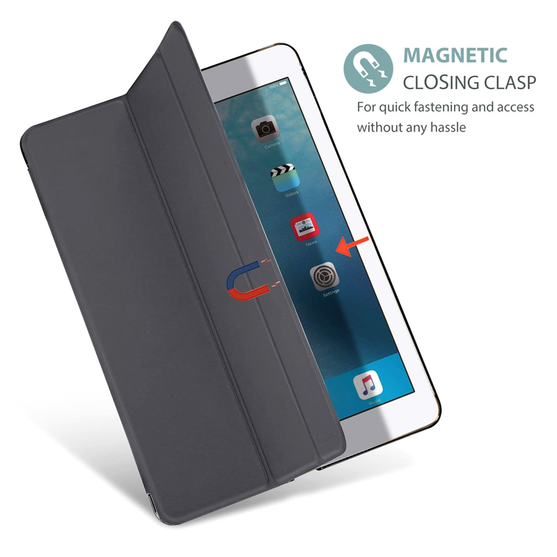 Funda inteligente para dormir para Apple iPad Air 2 air1 9,7 5a 6a generación 10,2 9a 8a 7a 10,5 Funda de lujo de cuero PU con tres pliegues Funda de despertador