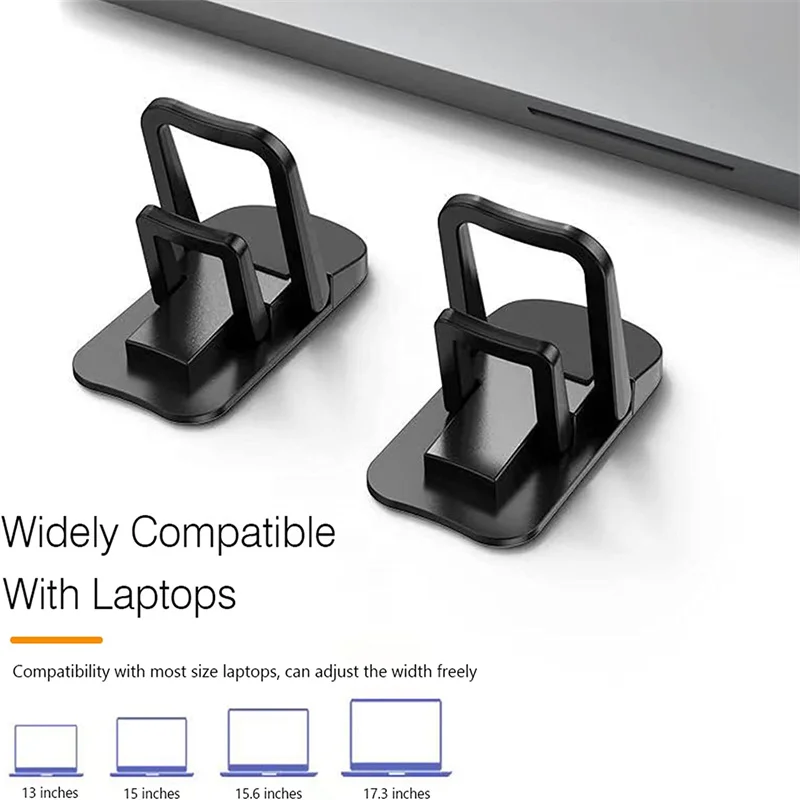 Invisible Metal Laptop Stand Keyboard Riser Adjustable Self Adhesive Computer Cooling Pad Kickstand for Macbook Lenovo Iphone