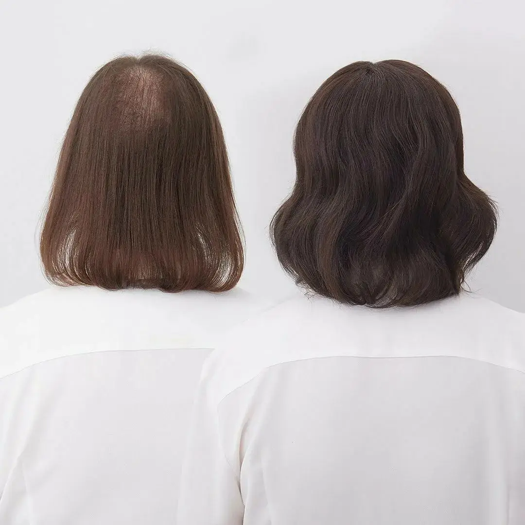 VeSunny Tóc Trang Trí Đồ Tóc Mono Căn Cứ Topper 100% Con Người Thực Sự Tóc Tay Toupee Với 4 Kẹp 13*13 cm 12-18 "Tóc Của Con Người