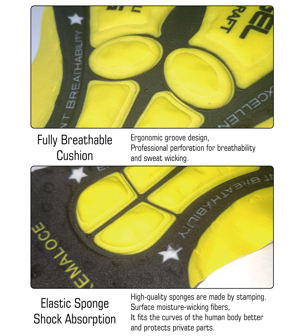 KEMALOCE-almohadilla de ciclismo para hombre y mujer, cojín de Gel 5D, 12D, almohadilla transpirable de silicona y espuma a prueba de golpes para paseo largo