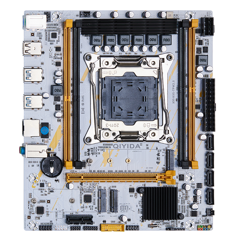 QIYIDA X99 Motherboard LGA 2011-3 Set Kit Xeon E5 2680 V4 CPU Processor 32G=2*16G DDR4 REG ECC RAM Memory NAME M.2