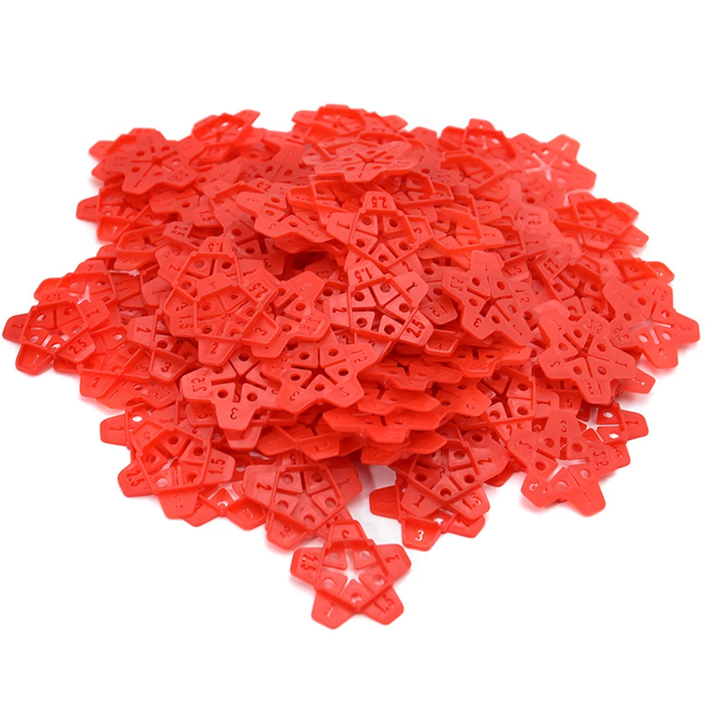 Upgraded 5in1 10-300Pcs Reusable Tile Spacers Clips Wedge Plastic Shims Ceramic Leveling System Floor Wall Gap Leveling System
