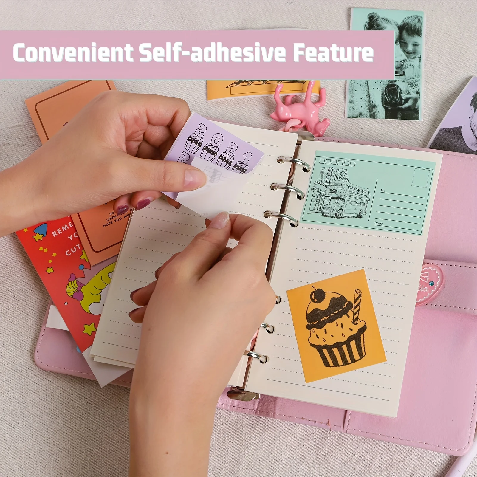 53 mm Thermopapier-Aufkleber für Phomemo/Memoking M02/T02/M04AS/M04S Mini-Drucker für Journal-Foto-Textnotizen