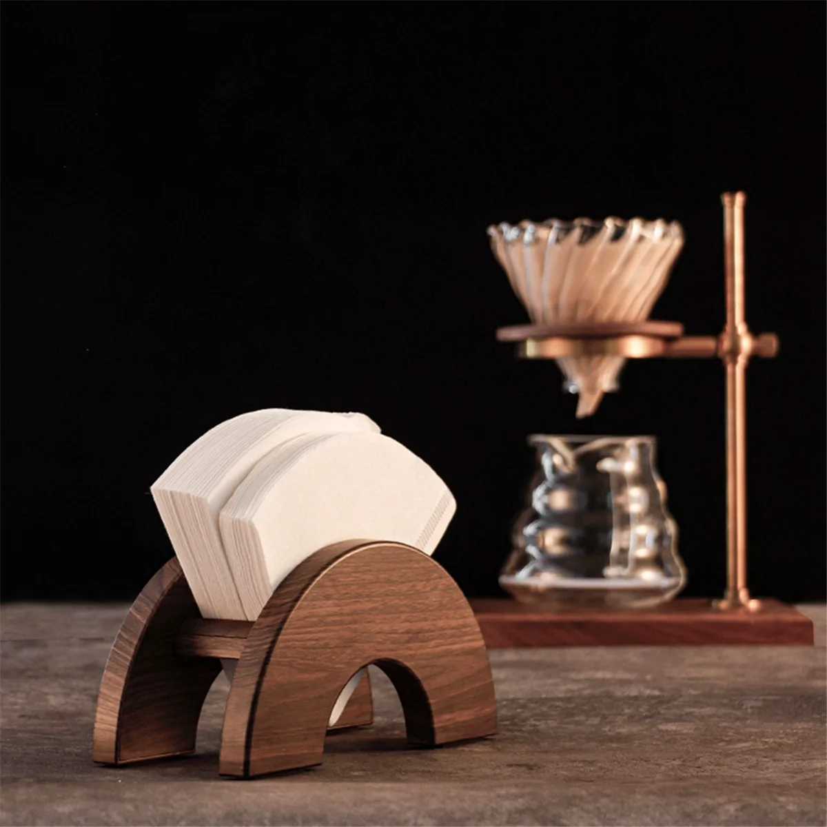 A72P ตัวกรองกาแฟชั้นเก็บกรวยกาแฟกรองสําหรับเคาน์เตอร์บาร์กาแฟกระดาษ Organizer A