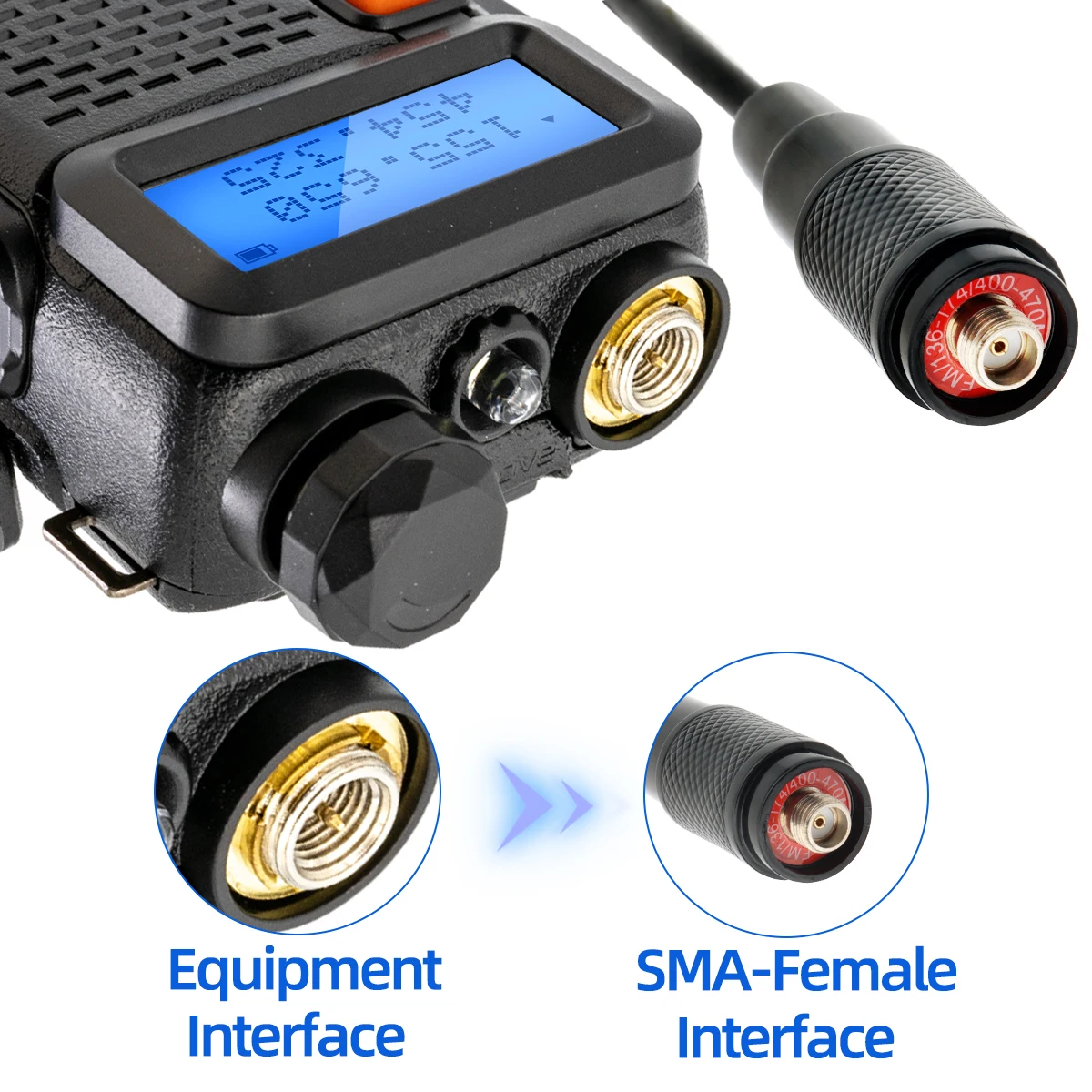 Abbree AR-188 sma antena fêmea banda dupla 144/430mhz para baofeng uv 5r 5rh 21 pro quansheng uv k5 k5(8) walkie talkie rádio amador