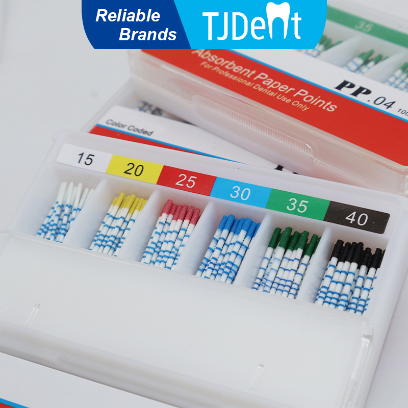 TJDent PP 04 15 # -40 #   Впитывающая бумага со шкалой, стоматологическая эндодонтия, точки Гуттаперча, бумажные наконечники, материалы для стоматолога, инструменты