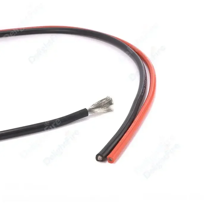 ソーラーパネル電線赤黒耐熱シリコーンケーブル 24 22 20 18 16 14 12 10 8 6 4 awg ゲージ車の自動車バッテリー