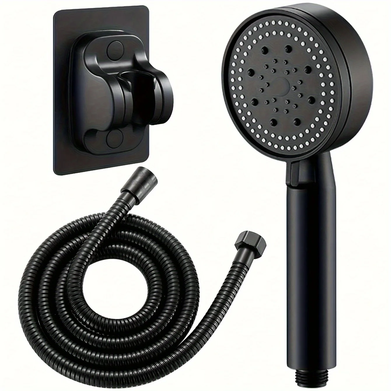 3-teiliger luxuriöser unter Druck stehender Handbrause – 5 Modi, einstellbarer Wasserausgang, Thermostatische Steuerung, polierte Oberfläche, hängend