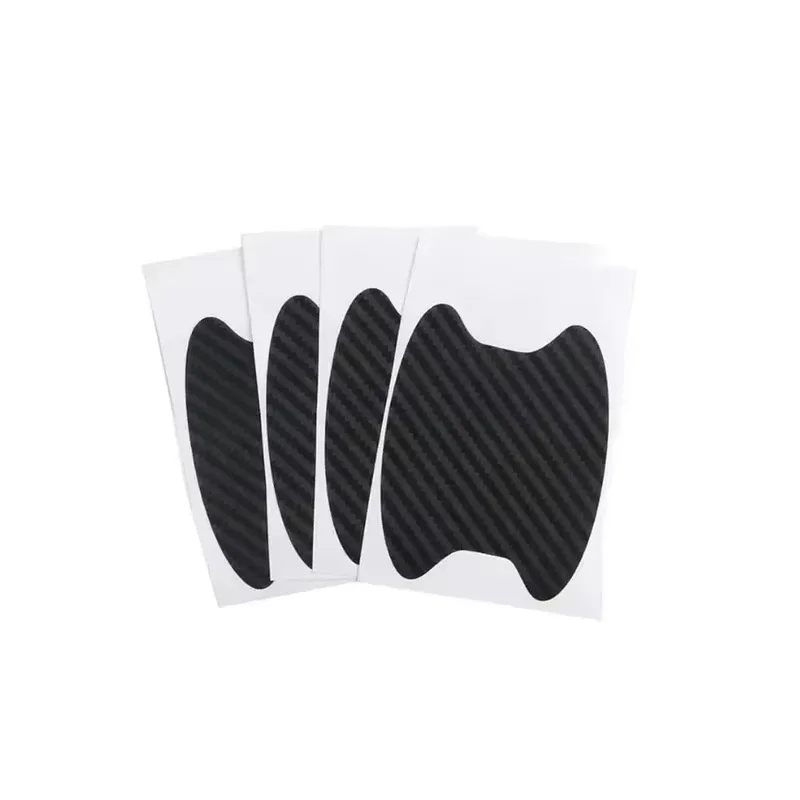 4 stks/set Auto Styling Mouldings Sticker Autodeur Sticker Koolstofvezel Krassen Slip Cover Auto Handvat Bescherming Film Onderdelen