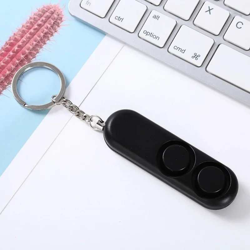 Anti-rape Device 20dB Self Defense Attack Panic Dual Speakers Loud Alarm Alert  Safety Personal Security Keychain Bag Pendant