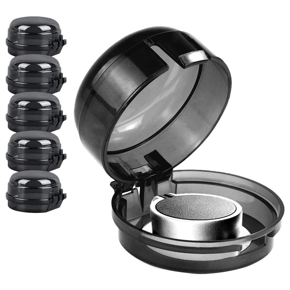 ฝาปิดเตา6ชิ้นฝาครอบเตาอบที่ครอบหัวเตาอบที่ครอบฝาปิดพลาสติกกันแก๊สสำหรับล็อคเด็ก