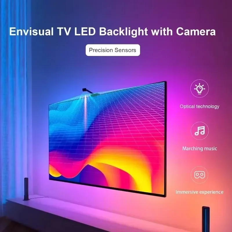 EISSLOLY TV LED Hintergrundbeleuchtung mit AR Color Gamut Sensor Led Tv Licht Streifen RGB Licht Weihnachten Lichter Led Streifen Licht