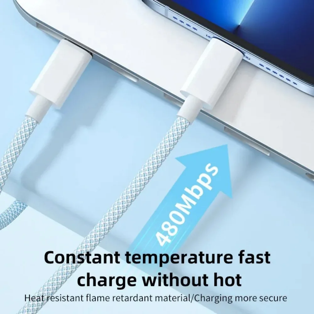 急速充電とデータ転送用のUSBType-Cケーブル,iPhone 16,15 pro max,Huawei, Samsung, Xiaomi, PD, 60W, 1m, 1.5m, 2m