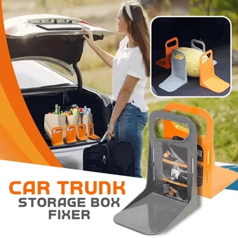 2 PC รถกลับ Auto Trunk FIXED Rack ผู้ถือขาตั้ง Shake-proof Organizer รั้วผู้ถือปรับระยะทางกล่องเก็บ Fixer