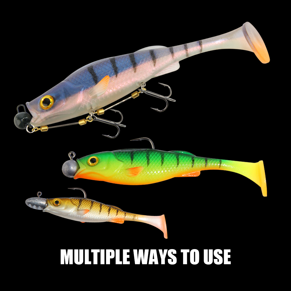 スピンポリンとソフトベイトフィッシングルアー、shad uv-activeウォブル、クラフトラバーフィッシュスイムベイト、パーチ、パイク、ザンダー、ケラレ、7cm、11cm、14cm