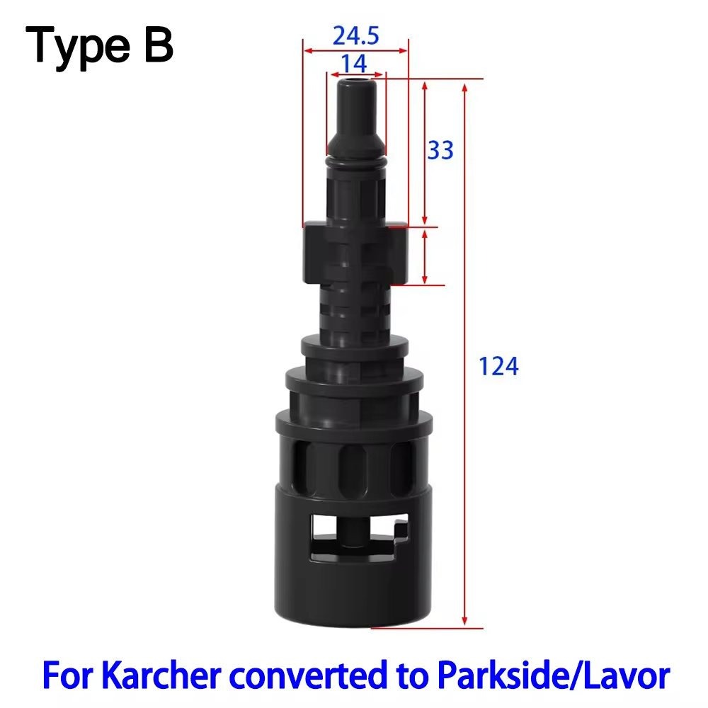 Converter For Karcher Between Lavor & Parkside Adaptor Nozzle High Pressure Water Gun Connector for Karcher Car Washer Accessory