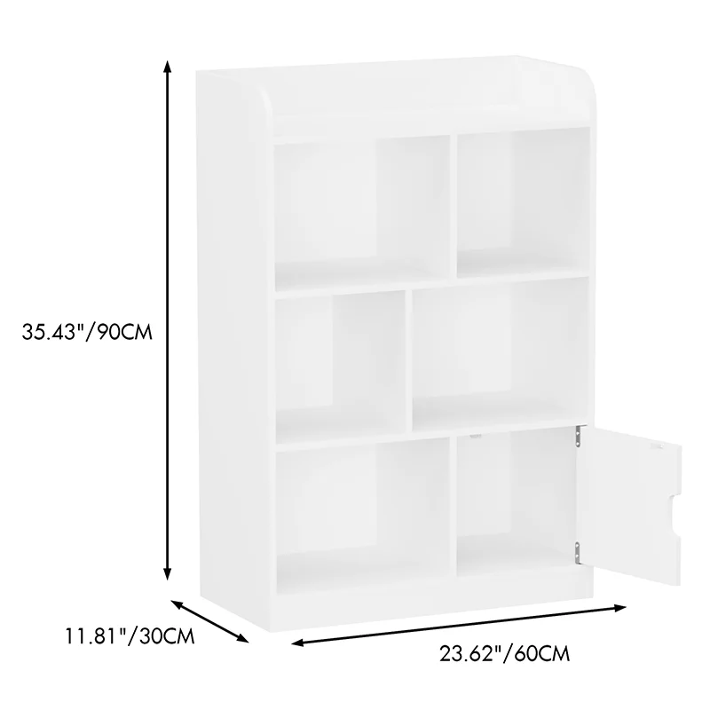 Kids Bookcase,Bookshelf with 6 Compartments,Freestanding Shelves and Cube Organizer,for Bedroom Living Room Office Closet School