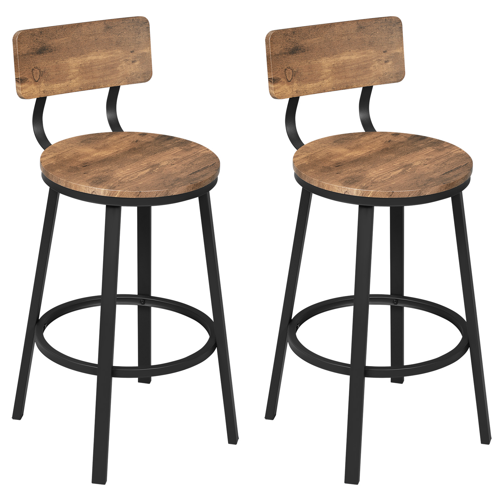 2 TEILE/SATZ Vintage Barhocker Holz Bar Theke Hocker Küche Stühle mit Fußstütze Metall Rahmen Nordic Stil Frühstück Hohe Hocker