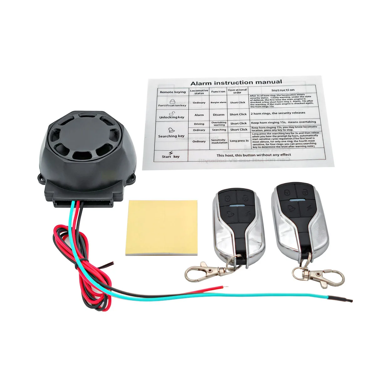 Alarma antirrobo para motocicleta, sistema de alarma de vibración universal de 12V, simple para instalar una variedad de métodos fijos