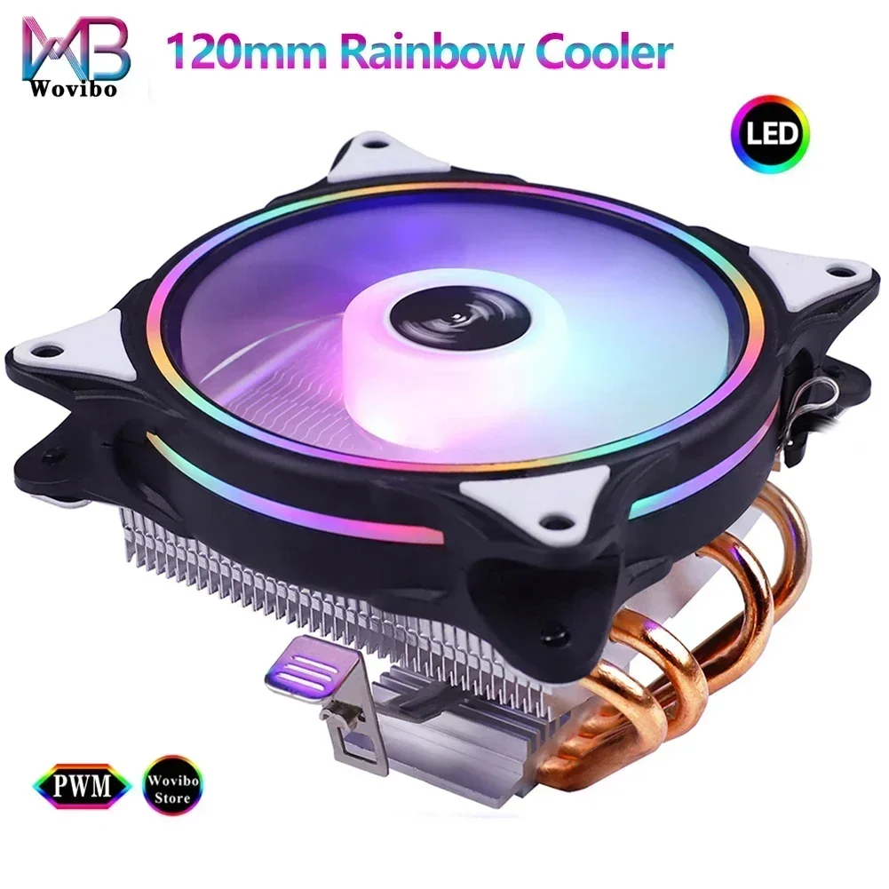 4 Heatpipes CPU Tản Nhiệt 120Mm RGB Nét Quạt PWM 4PIN LGA 775 1155 1150 1151 1200 1366 2011 X79 X99 AM4 Tích Hợp