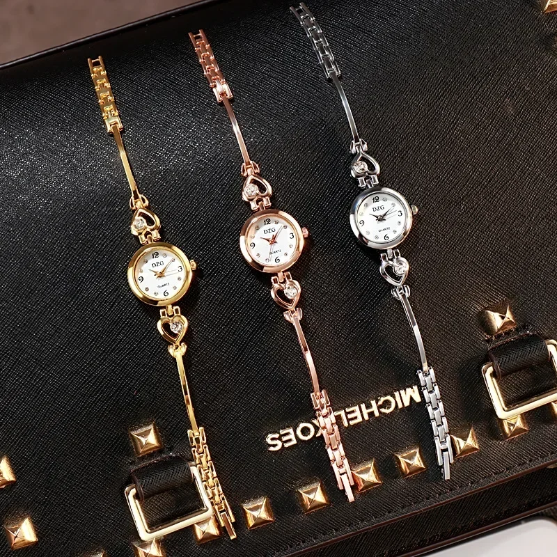 Reloj de pulsera con forma de corazón para mujer, reloj de cuarzo dorado para mujer, reloj de pulsera informal, accesorios para regalos, reloj Montre