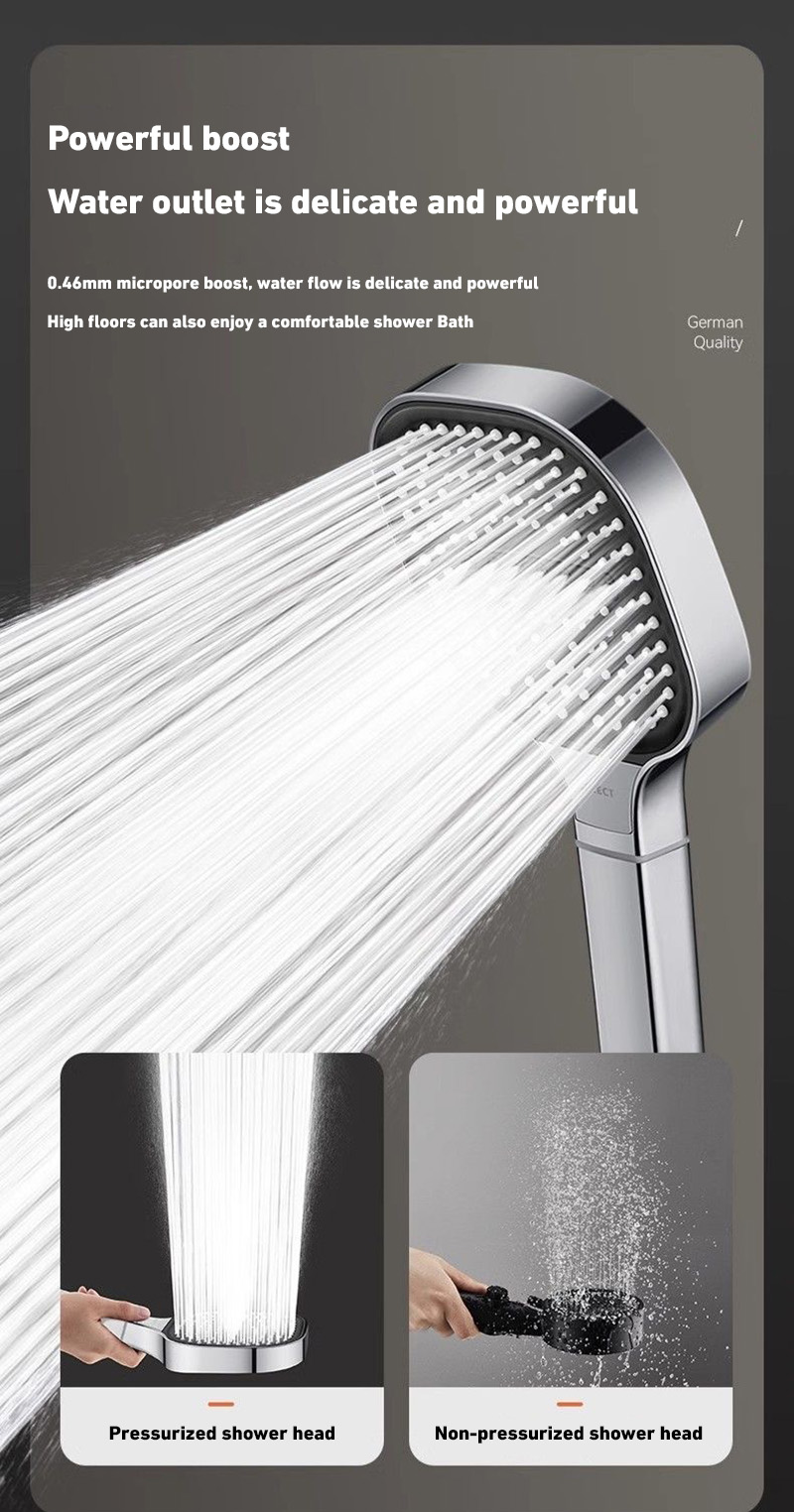 Xiaomi 13cm Large Panel 3 Modes Adjustable Shower Head High Pressure Massage ShowerHead Filter Element HomeBathroom Accessories
