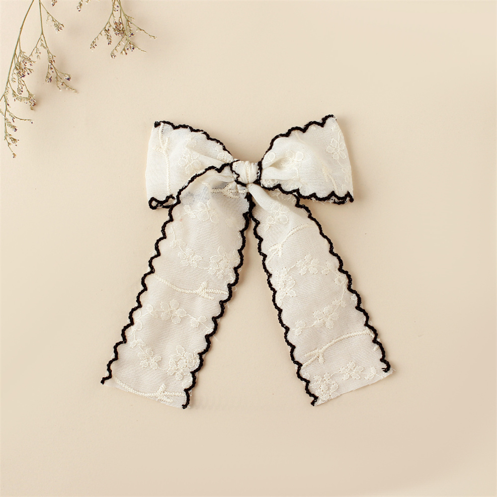 1 stücke Baby Mädchen Haarnadeln Weiße Spitze Bögen Haar Clips Nette Haar Pin Barrettes Schule Mädchen Kinder Headwear Kinder Haar zubehör