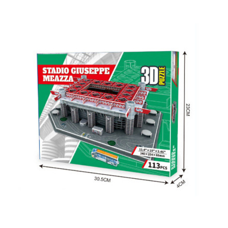 大規模な3Dジグソーパズル30x23x4,笑顔のキャンバス,サンジロフットボール,スタジアム,3D,紙のジグソーパズル