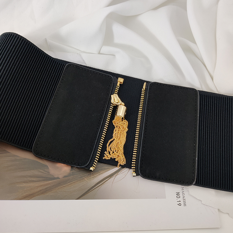 Plus Größe Elastische Schwarz Korsett Gürtel Breite Stretch Cummerbunds Weibliche Taille Designer Gürtel Für Frauen Hohe Qualität Kleid Bund