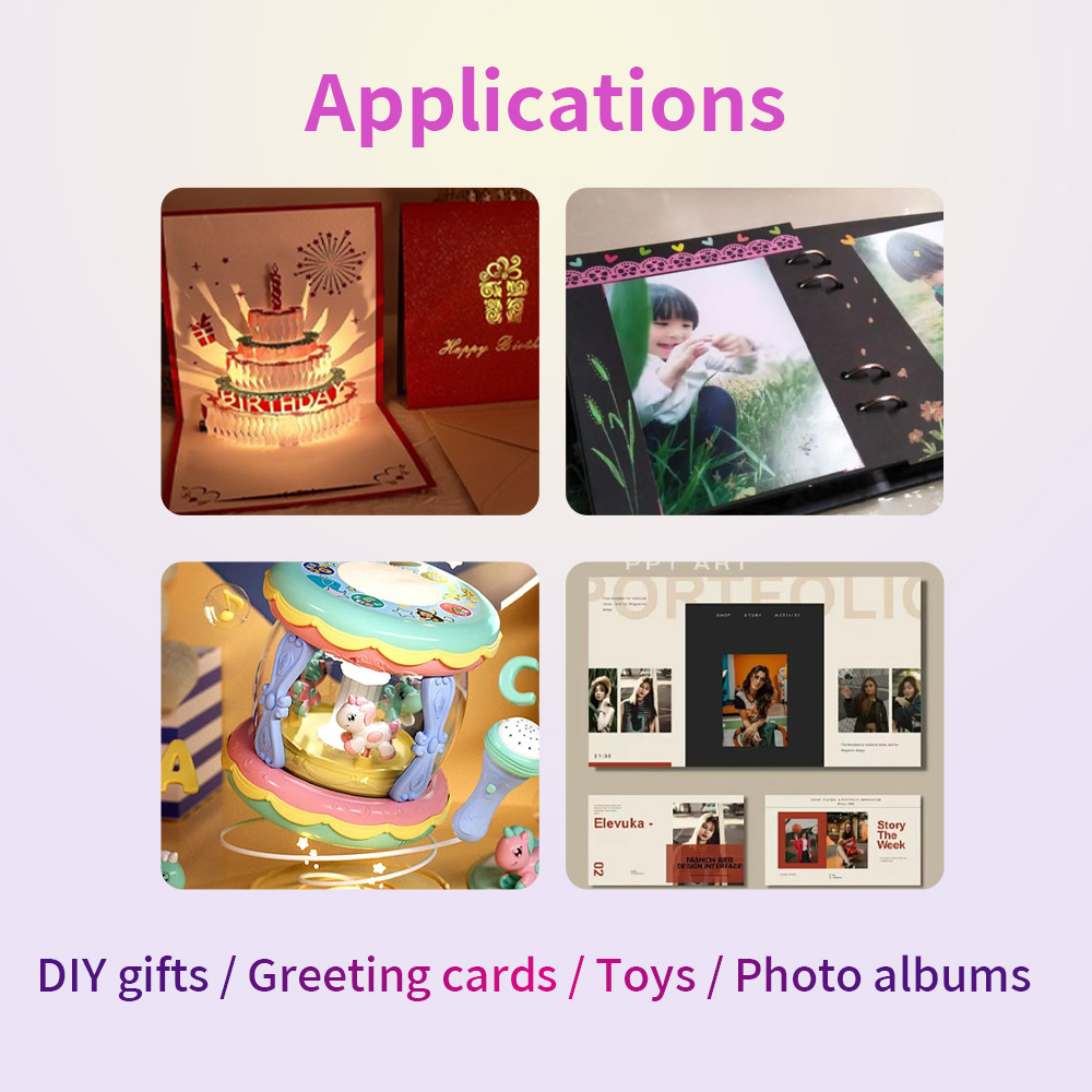 Gc03 Opname Kaart Beweging Creatieve Geschenkdoos Kerst Verjaardagskaart Muziek Cover Muur Mp3 Download Voice Module TYPE-C