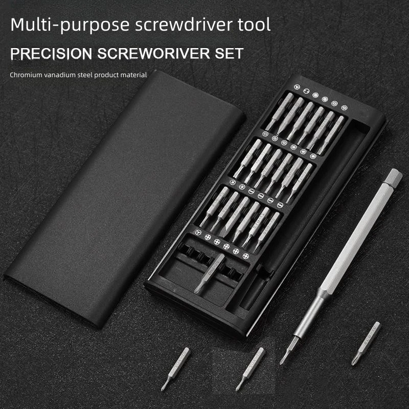 Magnetic Screwdriver Set 25 in 1 Screw Driver Se Hexagonal Torx Bits Hand Tool Repairing Kits for iPhone PC Watch Camera Glasses