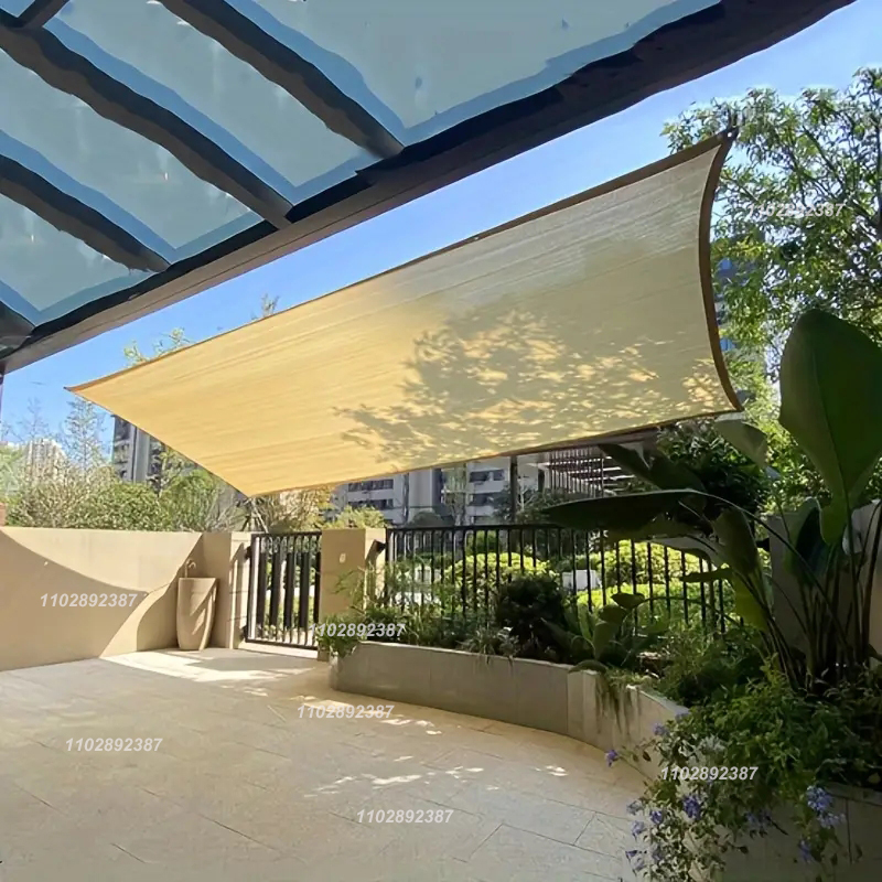 Beige shading net, UV protection, plant shed, outdoor sunshade, mesh, HDPE sunscreen fabric sunshade