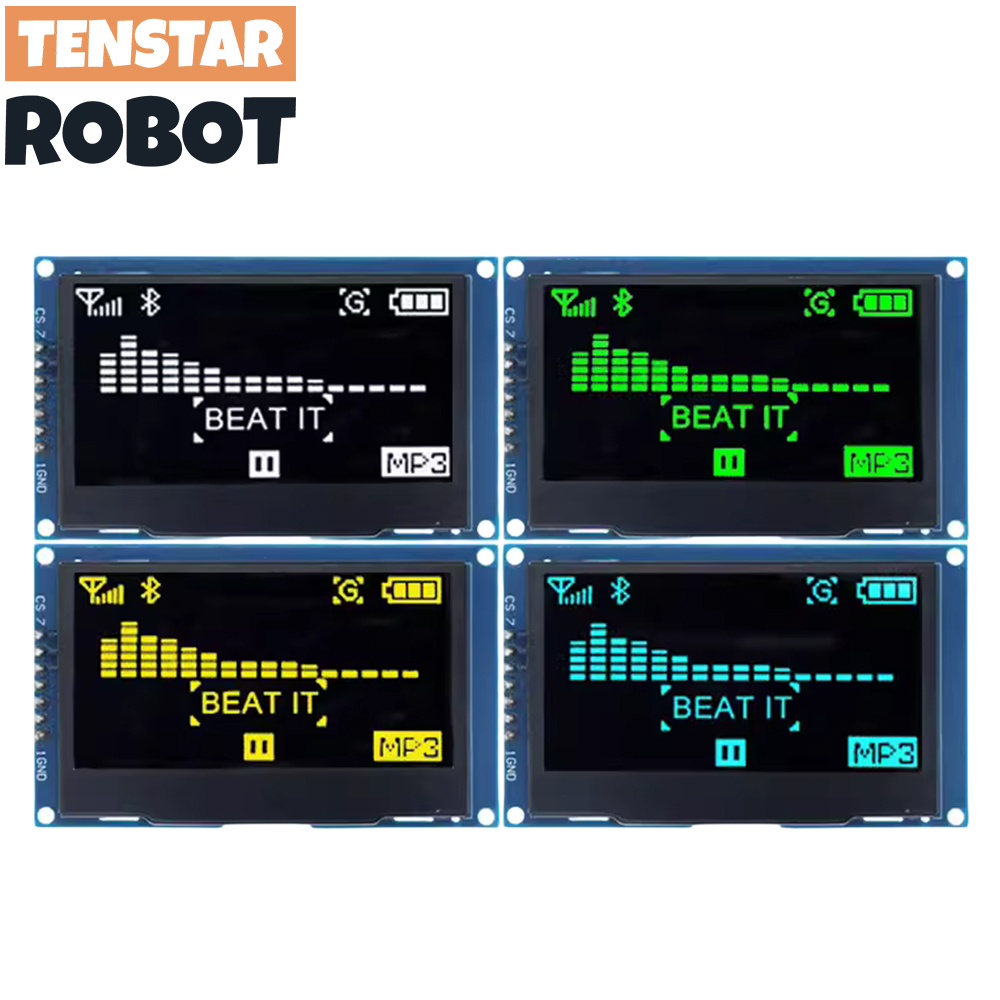 Display LCD OLED da 2,4" da 2,42 pollici 128x64 SSD1309 12864 Interfaccia seriale SPI IIC I2C a 4 pin