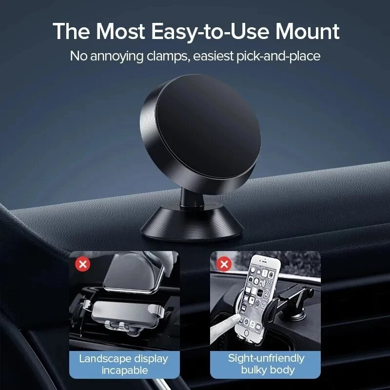 Supporto magnetico per telefono per auto Supporto per cruscotto Smartphone Staffa per supporto mobile Supporto GPS per cellulare in auto per iPhone Xiaomi Samsung LG