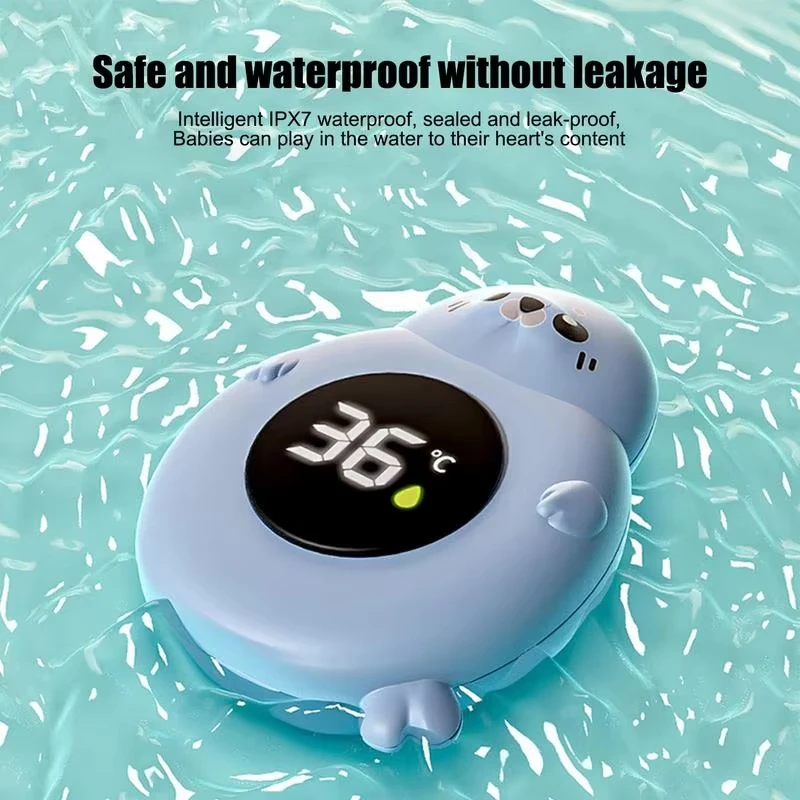 Baby-Badethermometer, Wannen-Temperaturüberwachung, heiß, kalt, wasserbeständig, Temperatur-Warnmonitor, verbesserter Sensor, LED-Anzeige