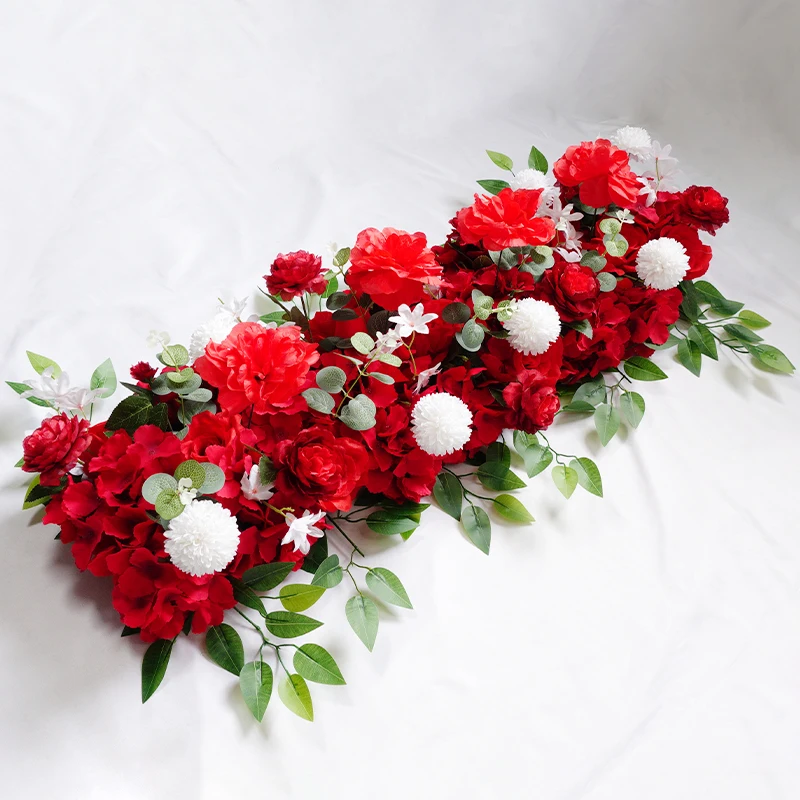 100cm DIY Hochzeit Blume Wand dekoration Anordnung liefert Seide Pfingstrosen Rose künstliche Blumen reihe Dekor wed Bogen Hintergrund