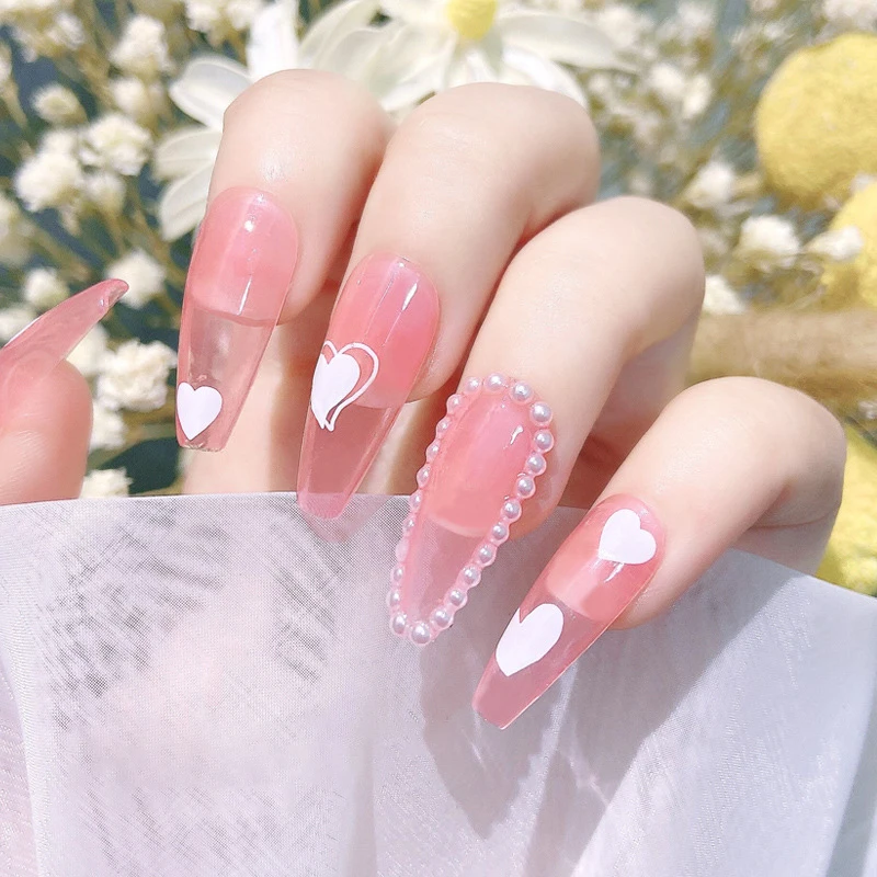3 hojas de pegatinas de uñas de corazones, calcomanías autoadhesivas de corazón para uñas naturales y uñas acrílicas, decoración de uñas de corazón para Na